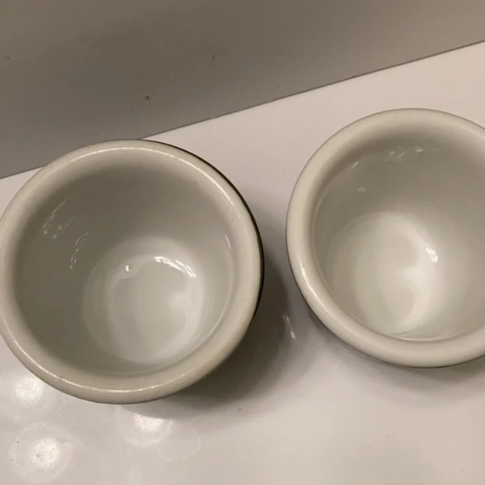 Hall VTG condiment ramekins forest green